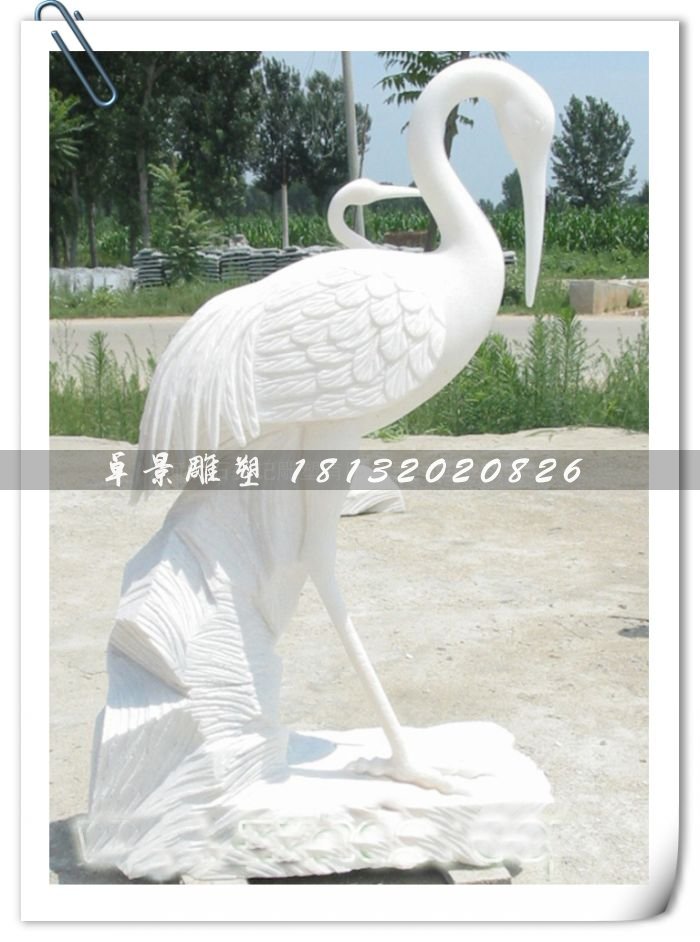 白色天鵝雕塑，石雕天鵝雕塑，漢白玉天鵝
