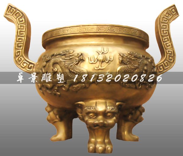 銅香爐，鑄造香爐，寺廟鑄銅香爐