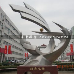 不銹鋼飛舞雕塑，飛翔雕塑，揚(yáng)帆雕塑