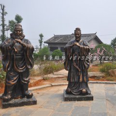 玻璃鋼桃園三結義雕塑，劉備關羽張飛雕塑