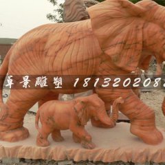 石頭大象，石雕大象，石雕母子象