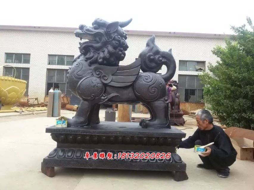 銅麒麟，銅雕麒麟，鑄銅麒麟雕塑