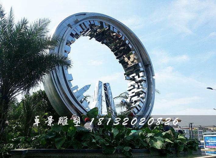 不銹鋼抽象城市雕塑，不銹鋼抽象雕塑