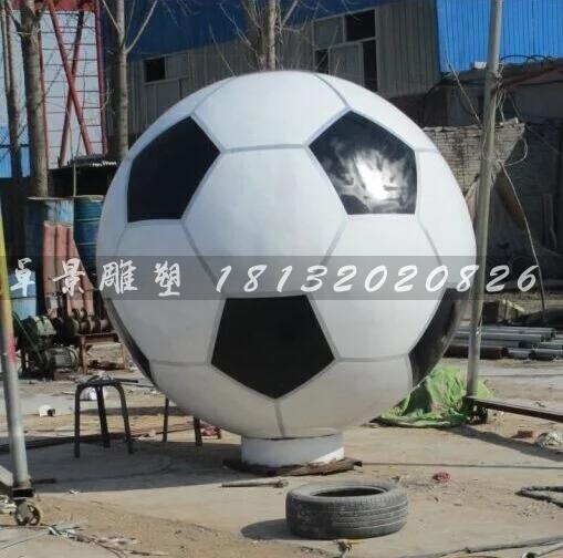 不銹鋼足球，學(xué)校廣場足球雕塑，圓球雕塑