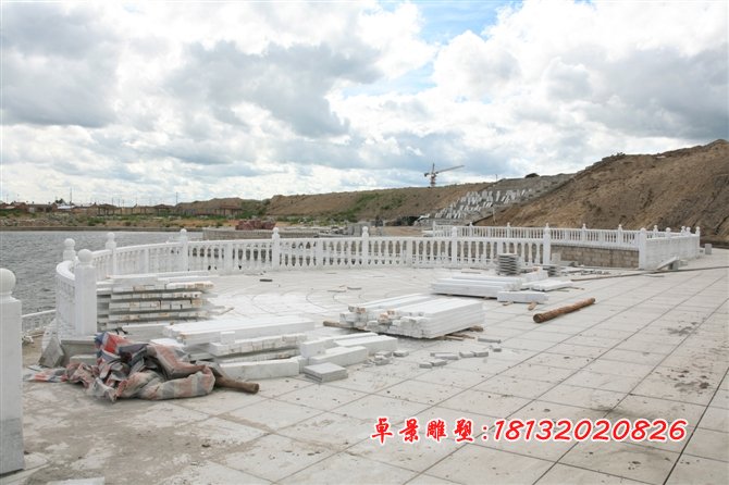 石雕欄桿，漢白玉欄桿雕塑