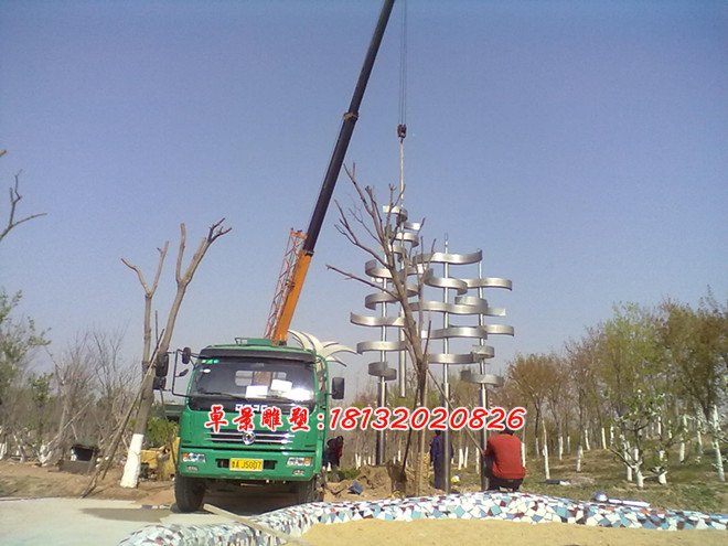 不銹鋼抽象樹雕塑，不銹鋼公園抽象雕塑