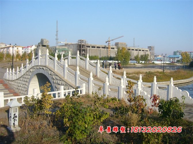 石雕欄桿，漢白玉欄桿雕塑