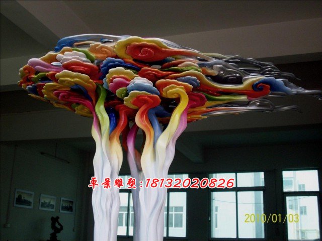 不銹鋼彩色雕塑，彩繪雕塑 (4)