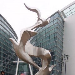不銹鋼抽象大雁，不銹鋼抽象鴿子雕塑