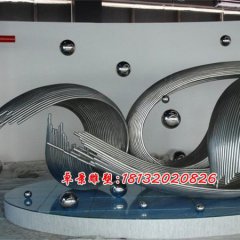 不銹鋼抽象雕塑，不銹鋼企業(yè)雕塑