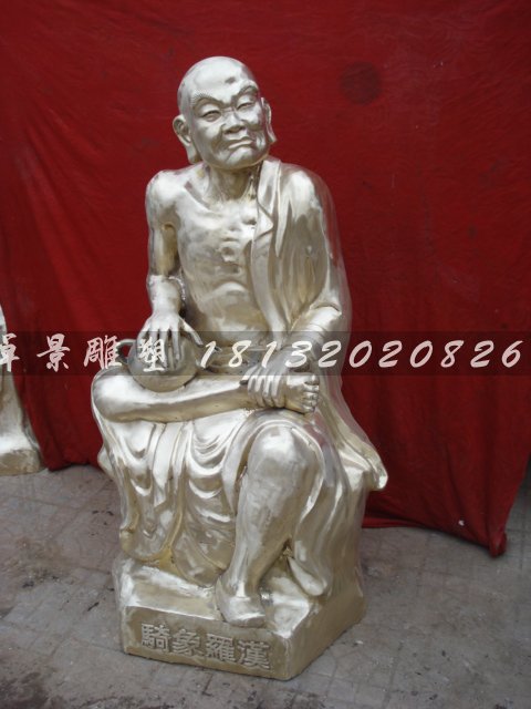 十八羅漢銅雕，鑄銅十八羅漢雕塑 (3)