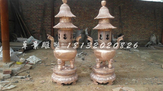 銅香爐，鑄銅香爐 (2)