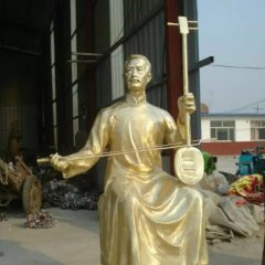 拉二胡銅雕，人物銅雕，廣場(chǎng)人物銅雕