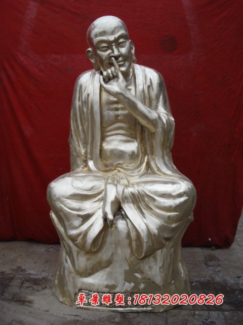 十八羅漢銅雕，鑄銅十八羅漢雕塑 (4)