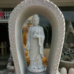 觀音石雕，漢白玉觀音石雕