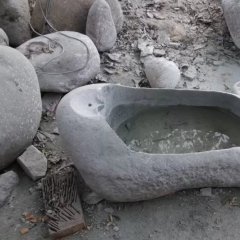 大理石花盆，石水盆