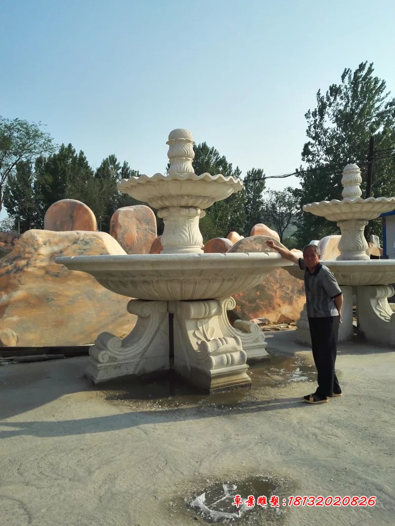 大理石噴泉,兩層石噴泉 (3)