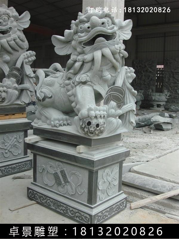 獅子石雕，仿古獅子雕塑 (1)