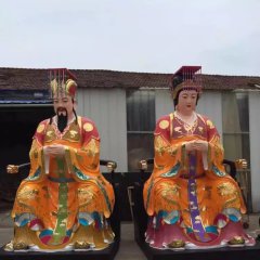 玻璃鋼玉帝王母雕塑，玻璃鋼彩繪神仙雕塑