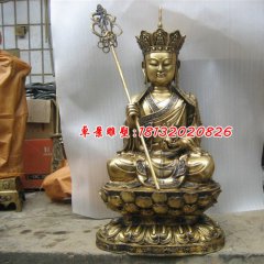 地藏王菩薩銅雕，鎏金銅地藏王菩薩雕塑