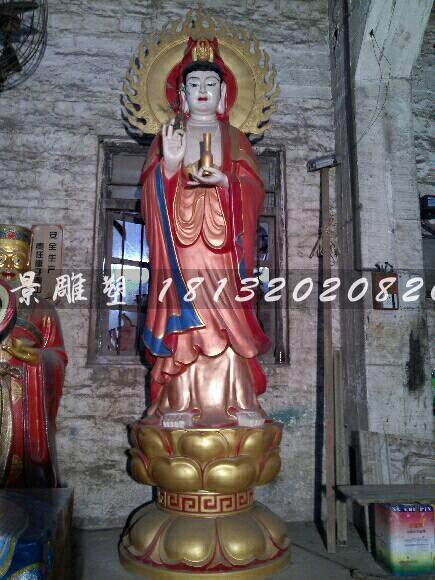 玻璃鋼觀音菩薩雕塑，玻璃鋼彩繪觀音菩薩雕塑 (2)