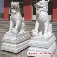 麒麟石雕，漢白玉麒麟