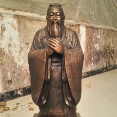 孔子銅雕，鑄銅孔子雕塑，校園名人銅雕