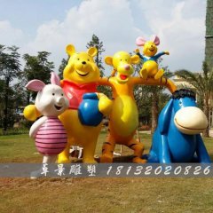 卡通玻璃鋼雕塑，小熊玻璃鋼雕塑