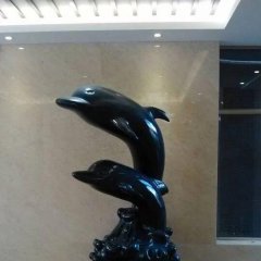 海豚銅雕，動物銅雕