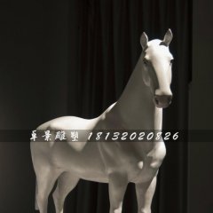 玻璃鋼馬雕塑，玻璃鋼白馬雕塑