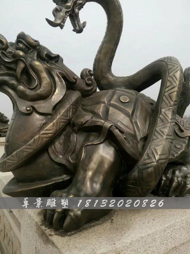 龍龜銅雕，鑄銅龍龜?shù)袼?(4)