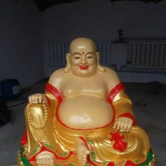 玻璃鋼彌勒佛雕塑，玻璃鋼彩繪彌勒佛雕塑