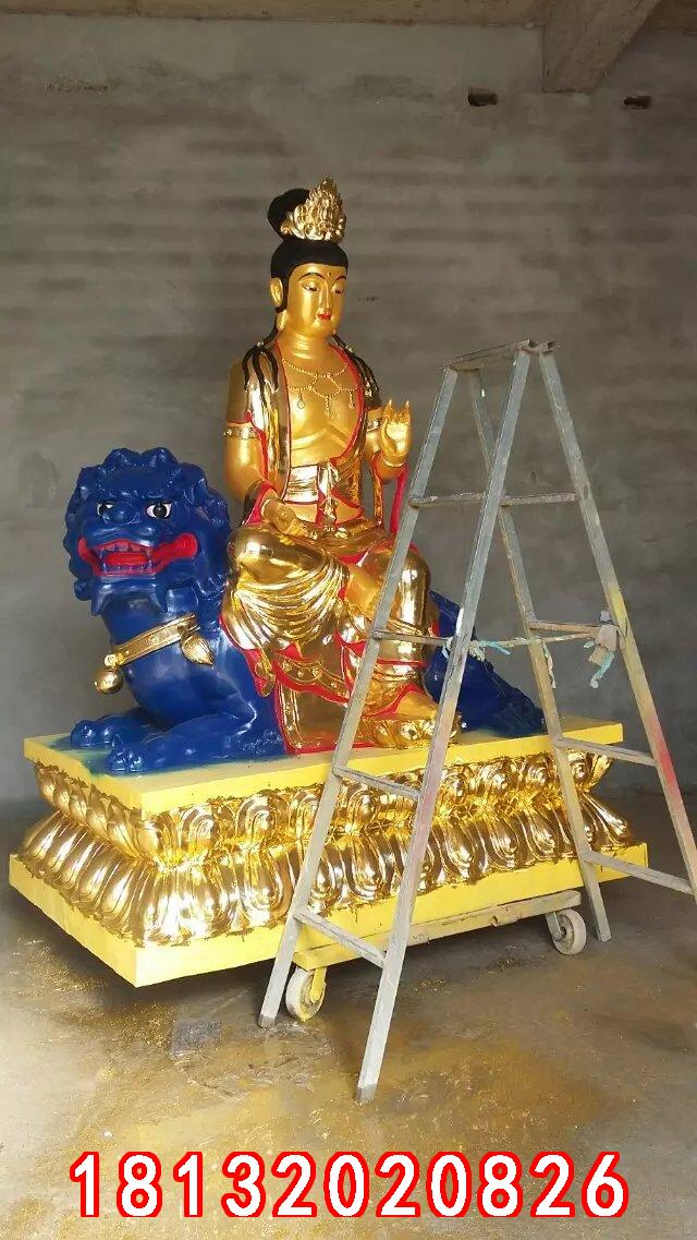 玻璃鋼普賢菩薩雕塑，玻璃鋼彩繪普賢菩薩雕塑