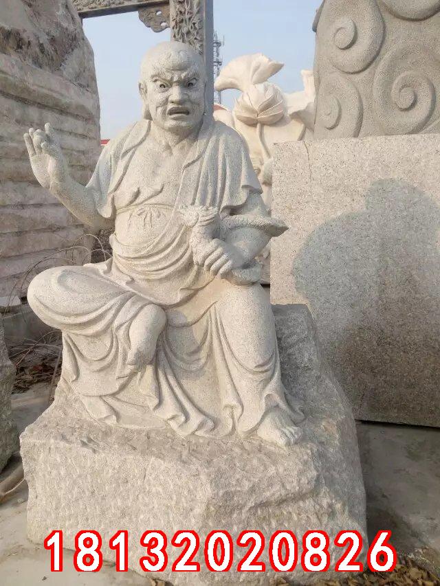 十八羅漢石雕，漢白玉十八羅漢雕塑 (7)