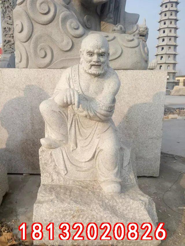十八羅漢石雕，漢白玉十八羅漢雕塑 (8)