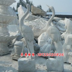 仙鶴石雕，大理石仙鶴雕塑