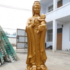 銅雕送子觀音雕塑，銅雕觀音雕塑