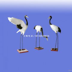 玻璃鋼仙鶴雕塑，玻璃鋼廣場仙鶴雕塑