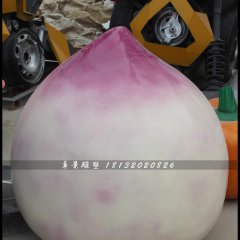 玻璃鋼桃雕塑，玻璃鋼水果雕塑