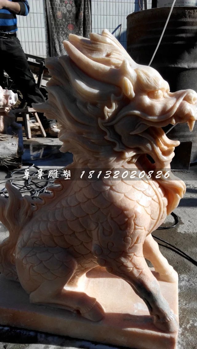 石頭麒麟,石雕麒麟雕塑