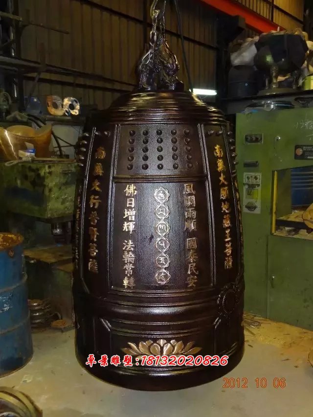 銅鐘雕塑，寺廟銅鐘雕塑 (3)