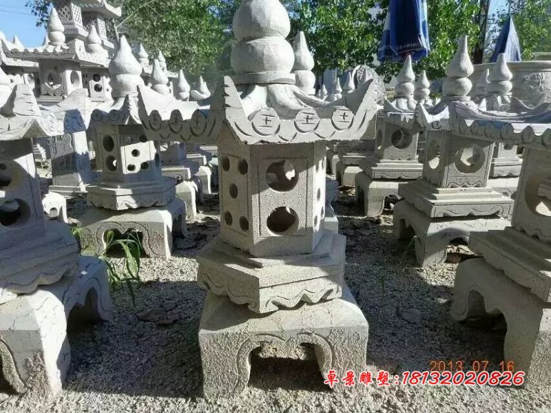 石燈，大理石石燈雕塑 (1)