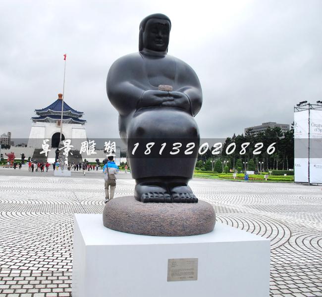 抽象石雕人，公園小品石雕