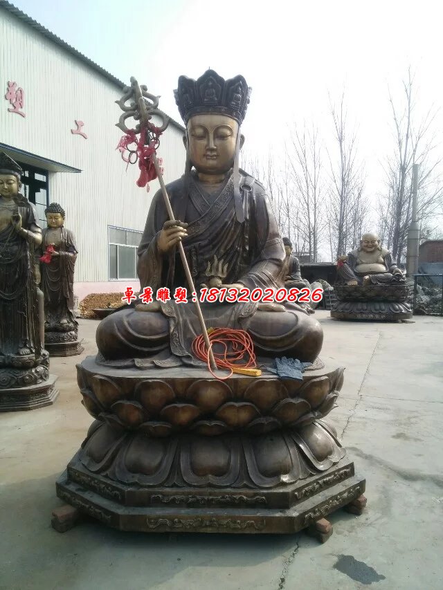 地藏王菩薩銅雕，鑄銅地藏王雕塑