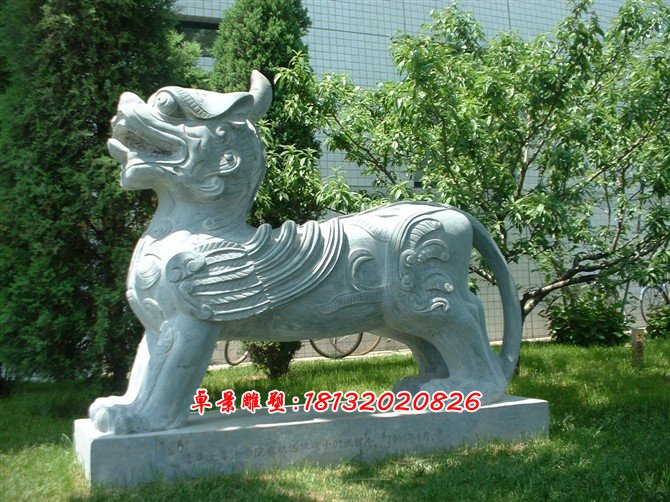 獨(dú)角獸石雕，神獸石雕