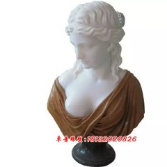 美女頭像石雕，漢白玉美女雕塑