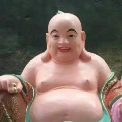 玻璃鋼彩繪佛像，玻璃鋼彌勒佛