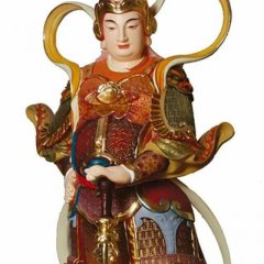 玻璃鋼韋陀雕塑，玻璃人物雕塑