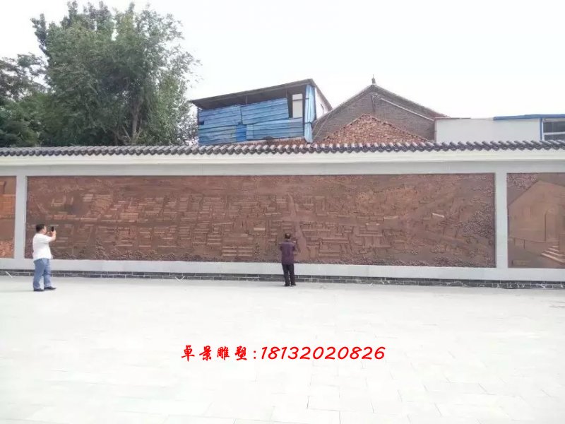 銅浮雕,浮雕墻