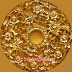 鎏金銅浮雕，花朵浮雕